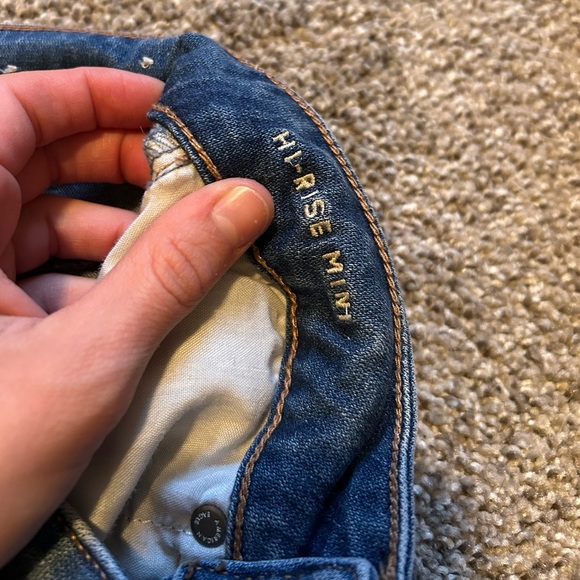 American Eagle high rise Denim Distressed Skirt - Picture 3 of 5